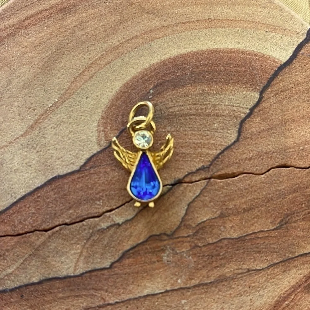 Vintage birthstone Angel charm for a necklace or‎ bracelet
